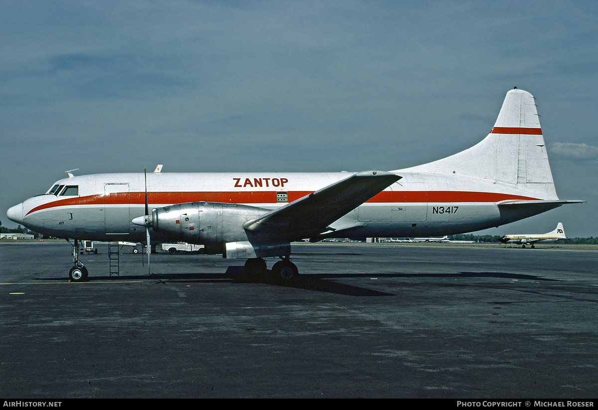 Aircraft Photo of N3417 | Convair 640/F | Zantop International Airlines | AirHistory.net #409648
