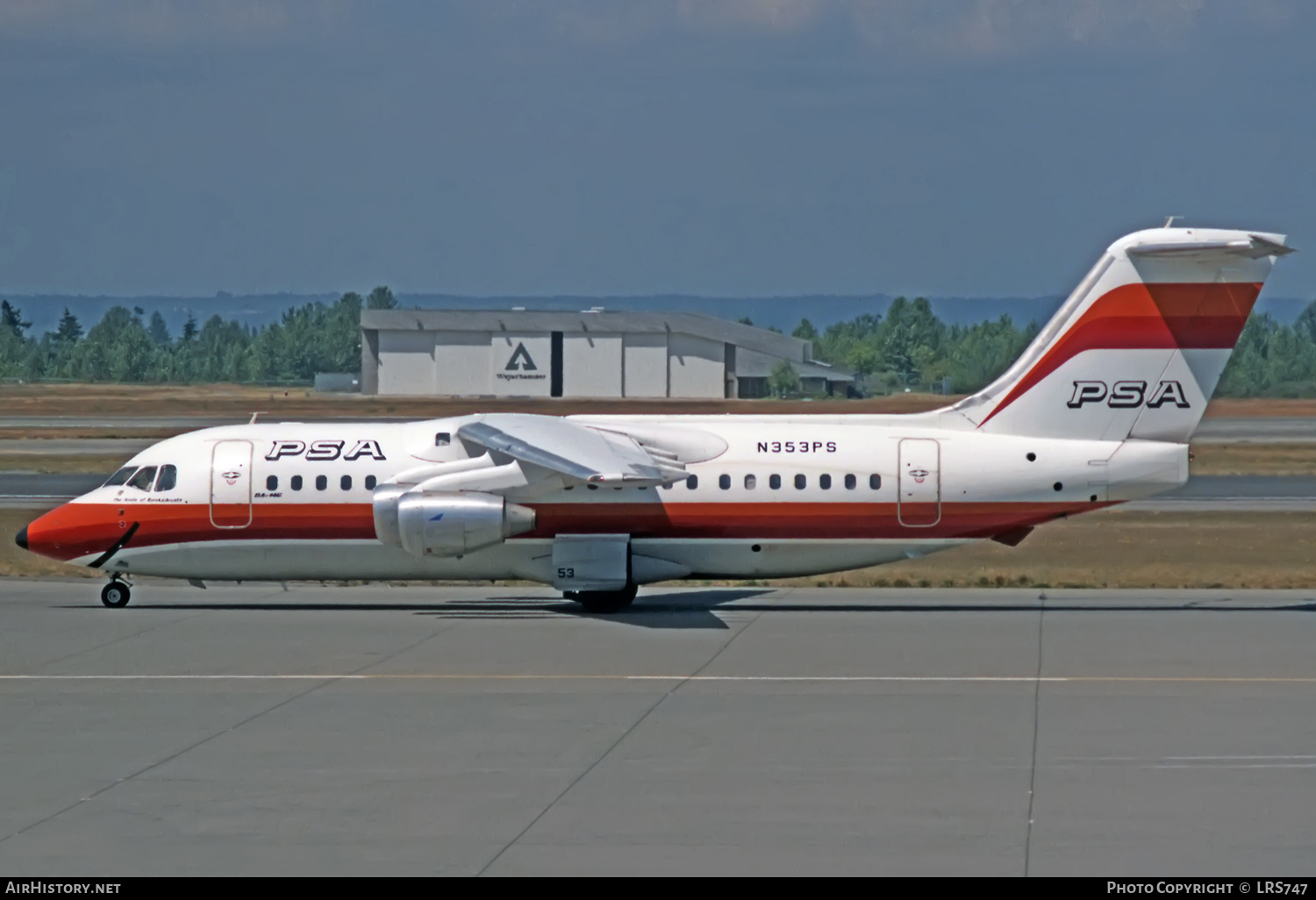 Aircraft Photo of N353PS | British Aerospace BAe-146-200A | PSA - Pacific Southwest Airlines | AirHistory.net #409766