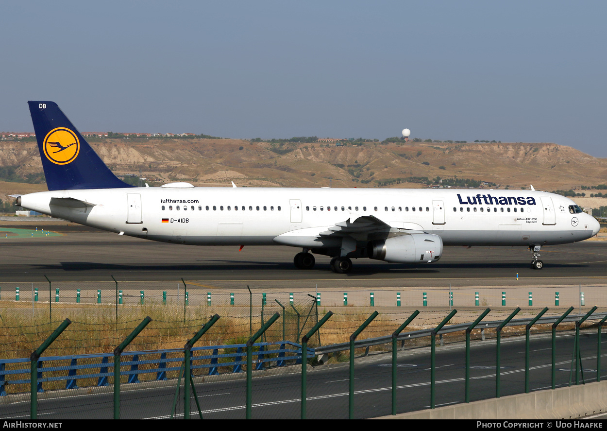 Aircraft Photo of D-AIDB | Airbus A321-231 | Lufthansa | AirHistory.net #409780