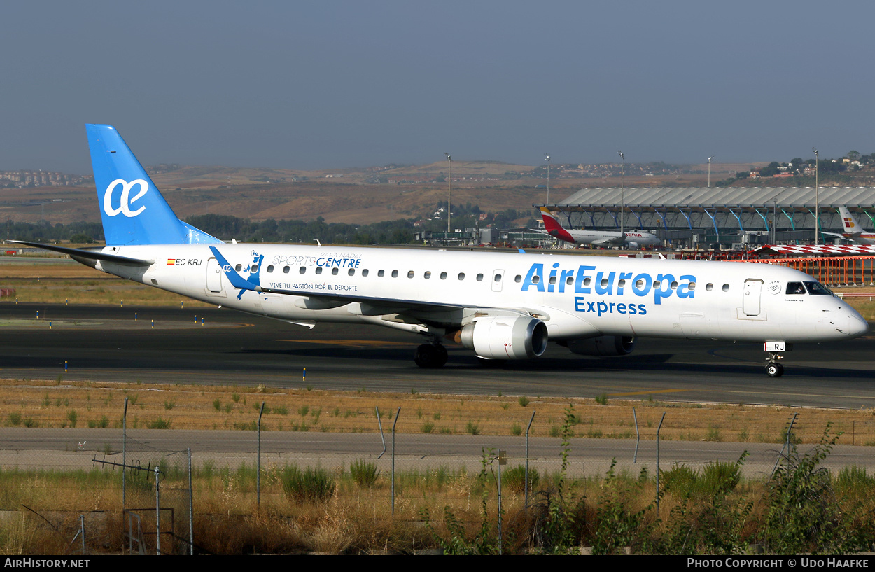 Aircraft Photo of EC-KRJ | Embraer 195LR (ERJ-190-200LR) | Air Europa Express | AirHistory.net #409821