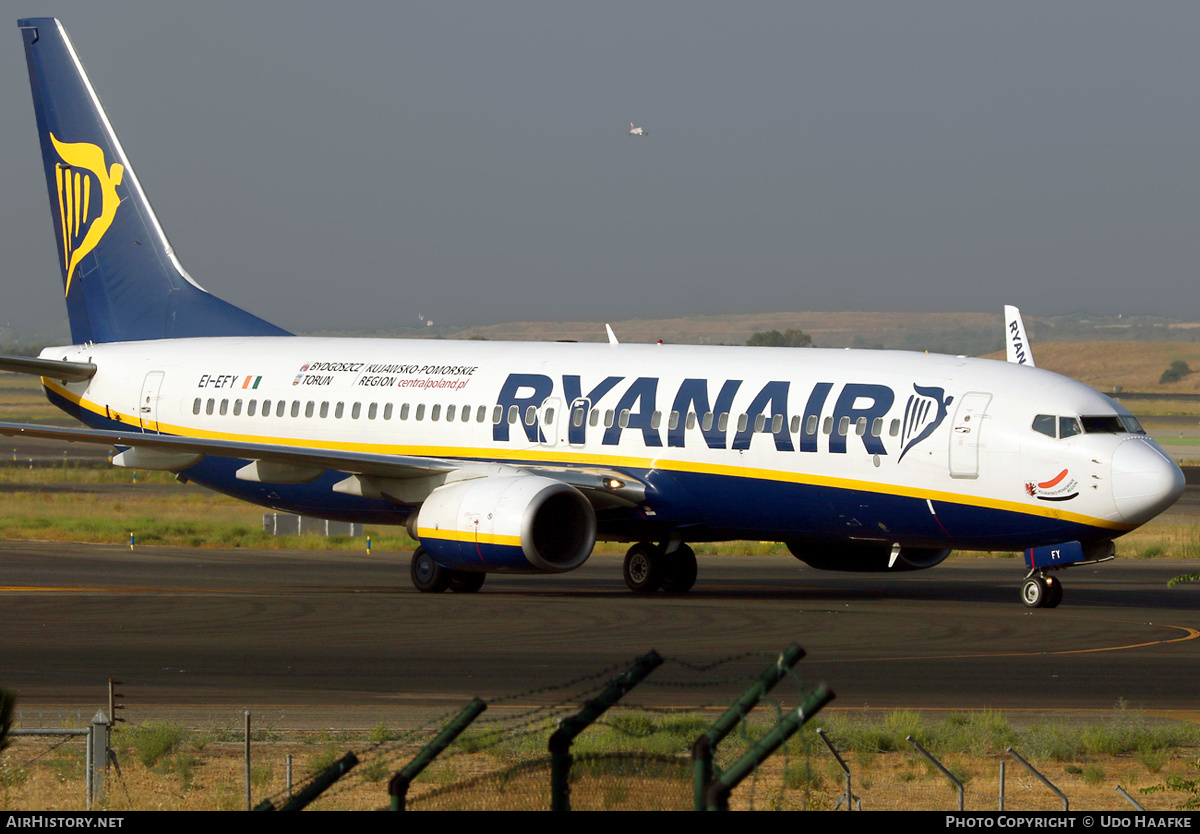 Aircraft Photo of EI-EFY | Boeing 737-8AS | Ryanair | AirHistory.net #409833