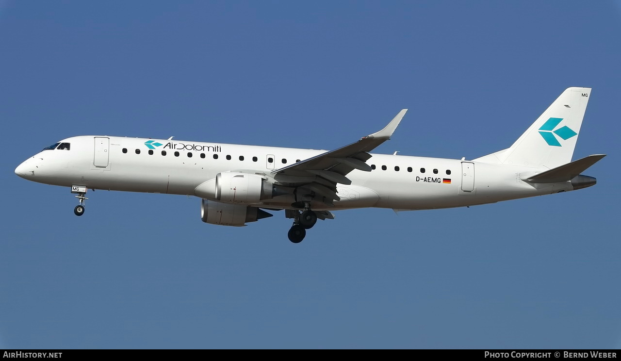 Aircraft Photo of D-AEMG | Embraer 190LR (ERJ-190-100LR) | Air Dolomiti | AirHistory.net #409861