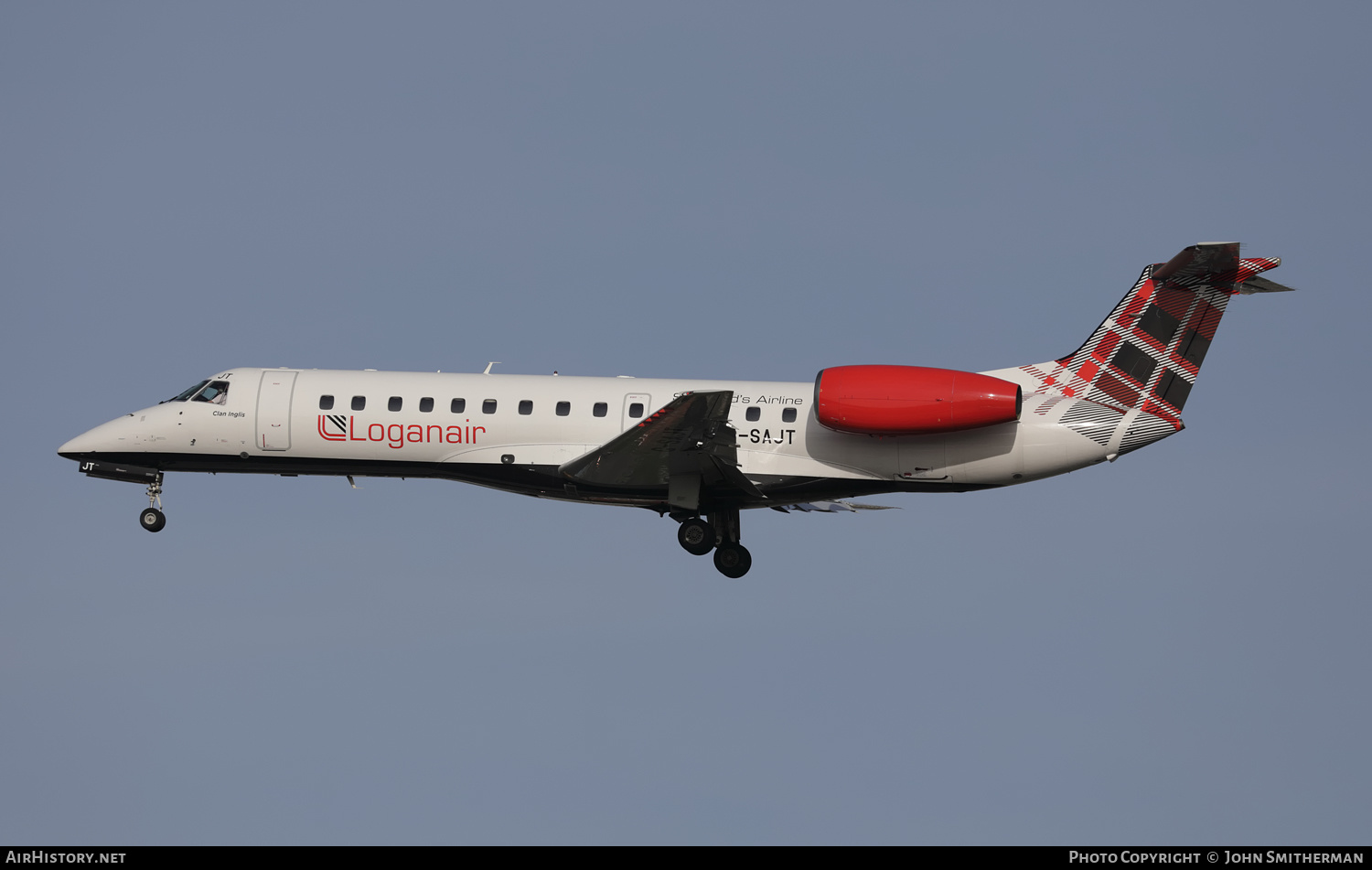 Aircraft Photo of G-SAJT | Embraer ERJ-135ER (EMB-135ER) | Loganair | AirHistory.net #409947