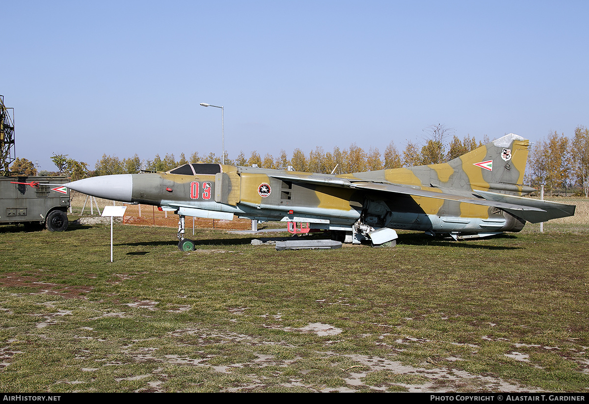 Aircraft Photo of 03 | Mikoyan-Gurevich MiG-23MF | Hungary - Air Force | AirHistory.net #410047