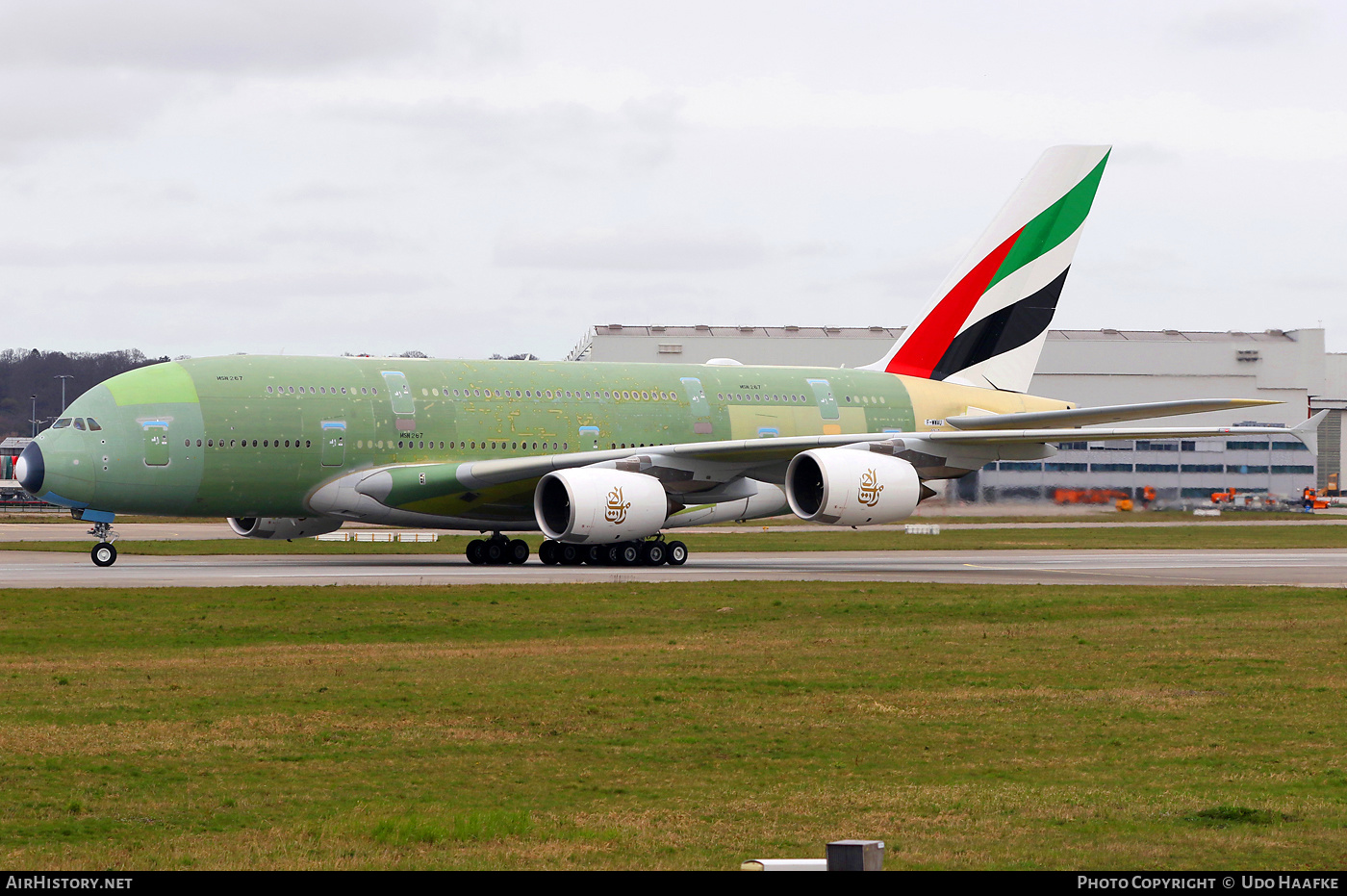 Aircraft Photo of A6-EVN / F-WWAU | Airbus A380-842 | Emirates | AirHistory.net #410114