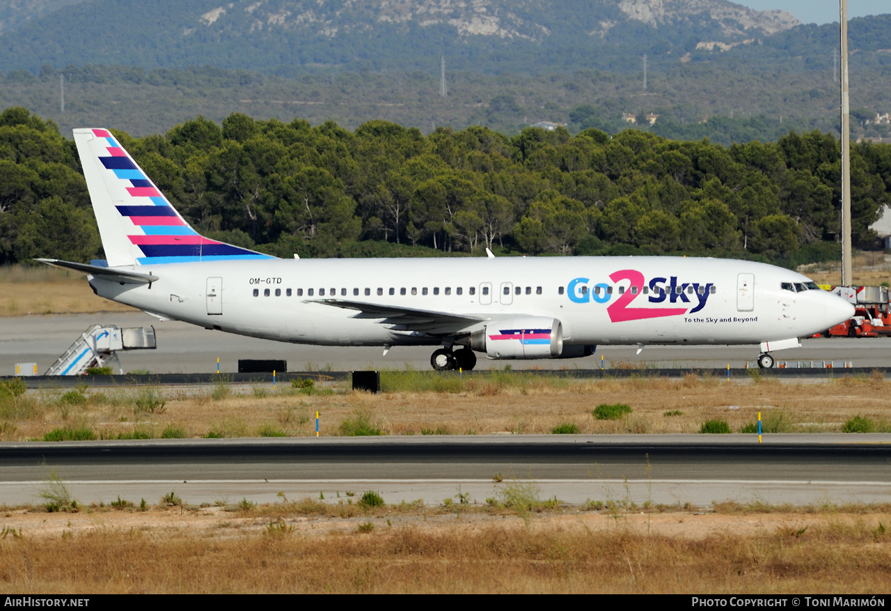 Aircraft Photo of OM-GTD | Boeing 737-46J | Go2Sky Airline | AirHistory.net #410115