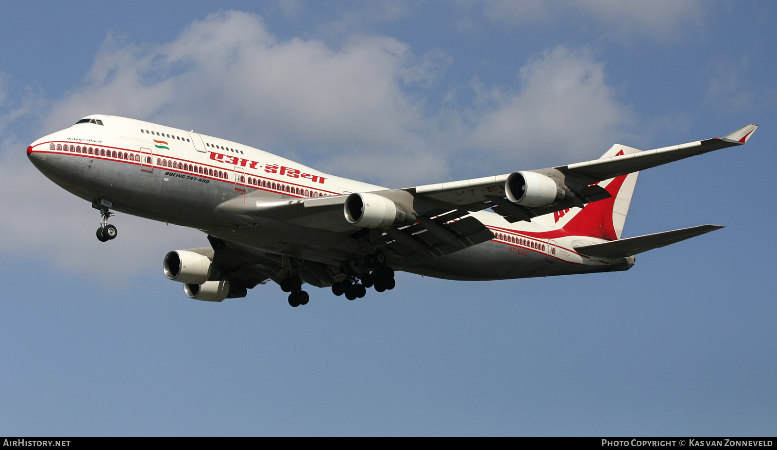 Aircraft Photo of VT-EVJ | Boeing 747-4B5 | Air India | AirHistory.net #410130