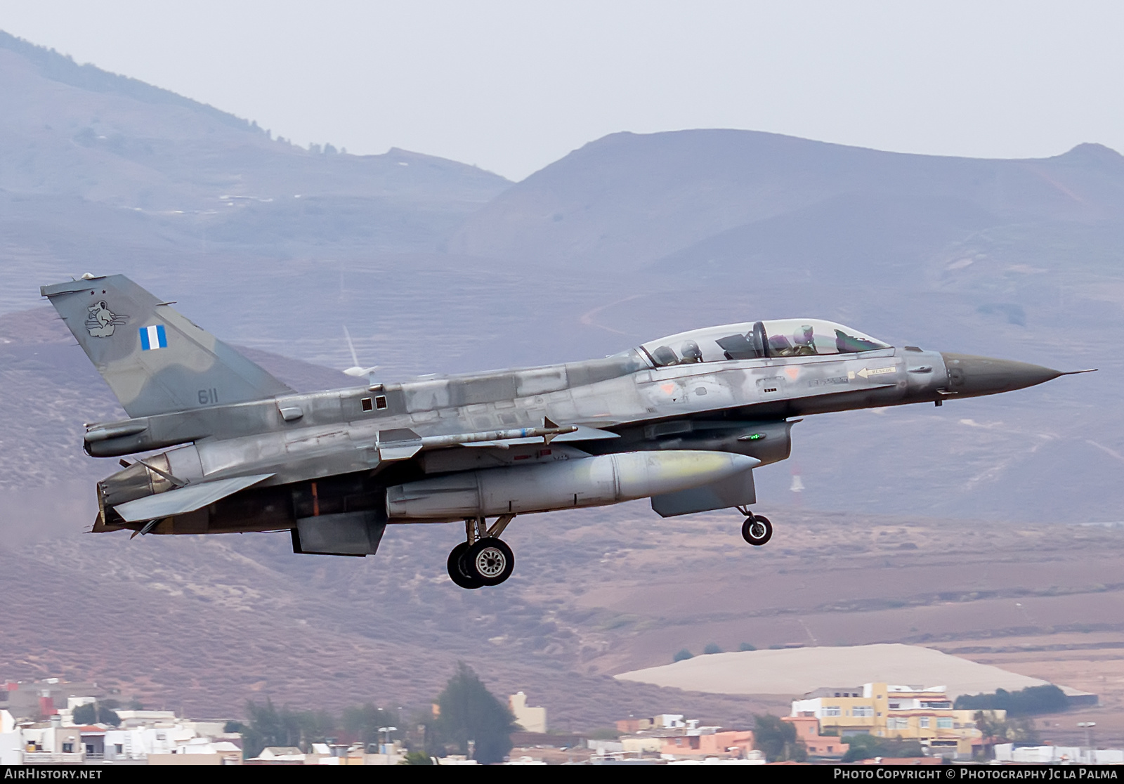 Aircraft Photo of 611 | Lockheed Martin F-16D Fighting Falcon | Greece - Air Force | AirHistory.net #410391