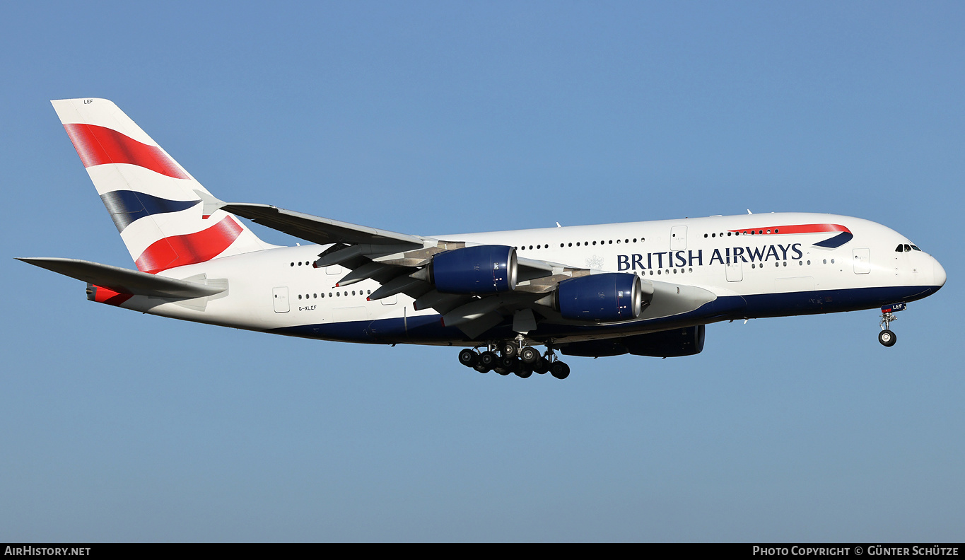 Aircraft Photo of G-XLEF | Airbus A380-841 | British Airways | AirHistory.net #410430