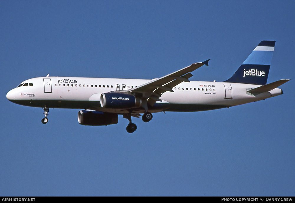 Aircraft Photo of N636JB | Airbus A320-232 | JetBlue Airways | AirHistory.net #410440