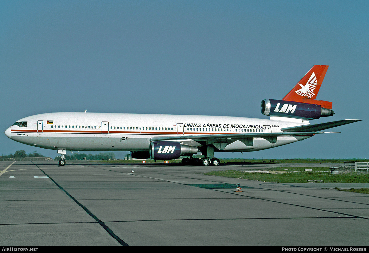 Aircraft Photo of F-GDJK | McDonnell Douglas DC-10-30 | LAM - Linhas Aéreas de Moçambique | AirHistory.net #410458