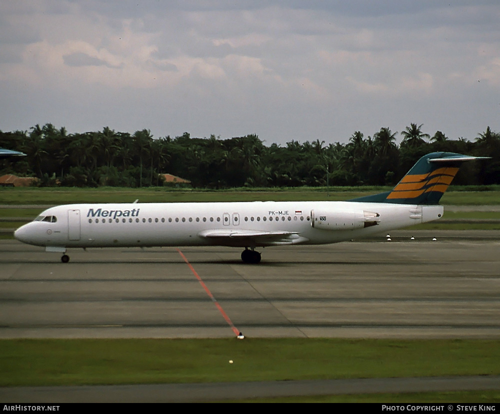 Aircraft Photo of PK-MJE | Fokker 100 (F28-0100) | Merpati Nusantara Airlines | AirHistory.net #410489