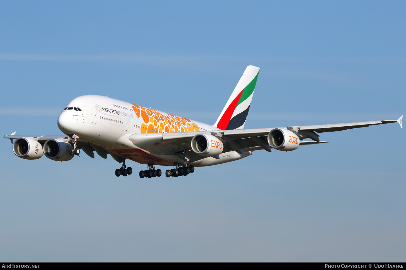 Aircraft Photo of A6-EOU | Airbus A380-861 | Emirates | AirHistory.net #410532
