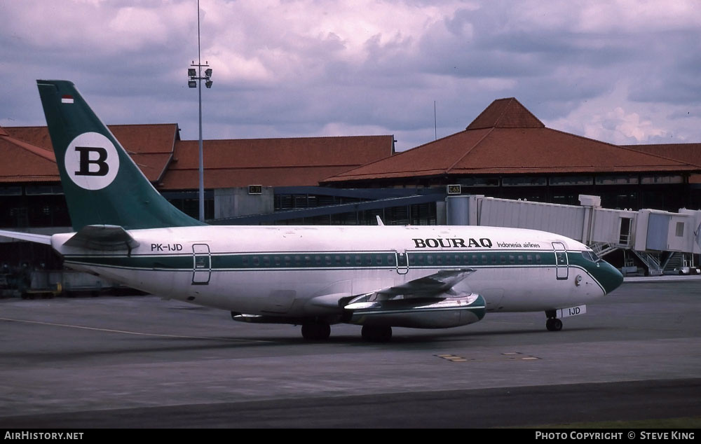 Aircraft Photo of PK-IJD | Boeing 737-2H6/Adv | Bouraq Indonesia Airlines | AirHistory.net #410602