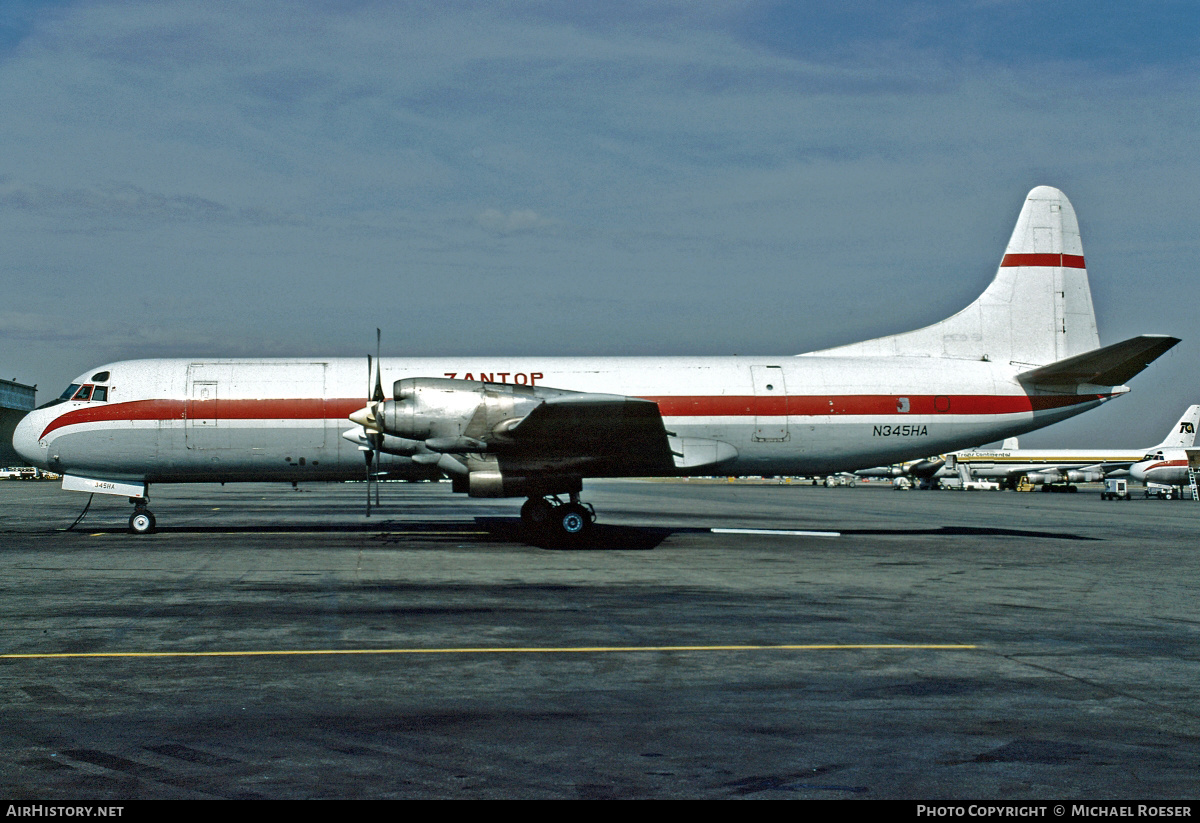 Aircraft Photo of N345HA | Lockheed L-188C(F) Electra | Zantop International Airlines | AirHistory.net #410726