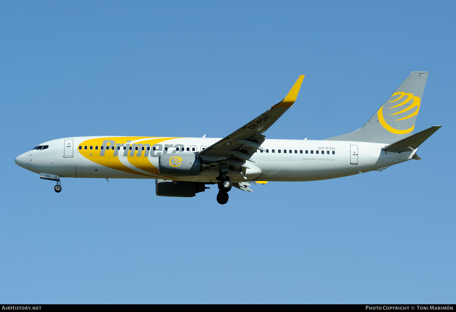 Aircraft Photo of OY-PSH | Boeing 737-86N | Primera Air | AirHistory.net #410738