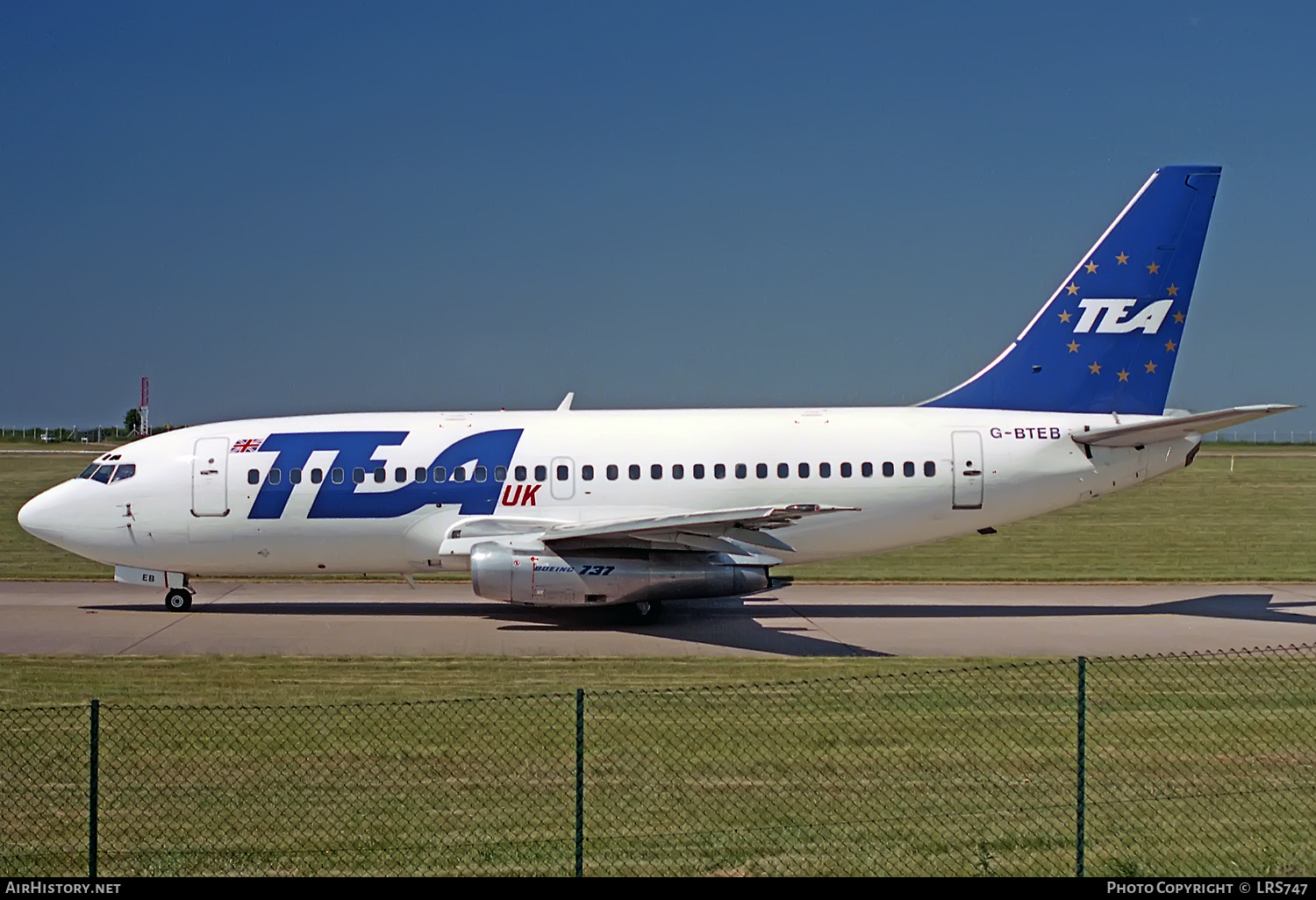 Aircraft Photo of G-BTEB | Boeing 737-2M8/Adv | TEA - Trans European Airways | AirHistory.net #411009