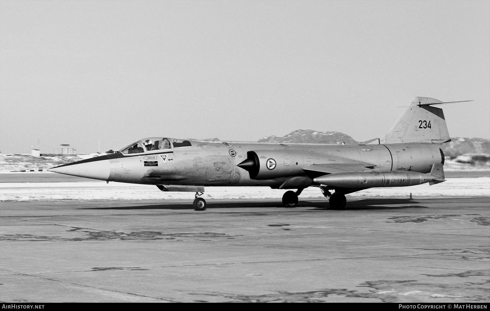 Aircraft Photo of 234 | Lockheed F-104G Starfighter | Norway - Air Force | AirHistory.net #411150