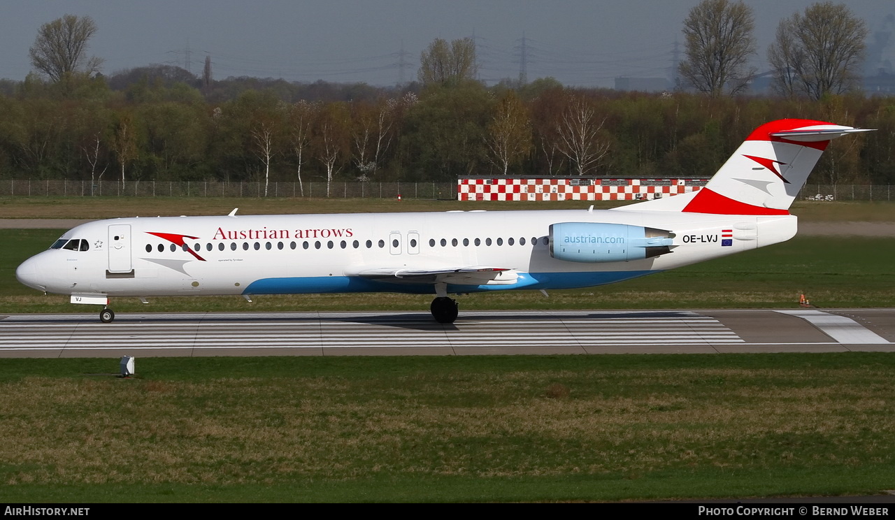 Aircraft Photo of OE-LVJ | Fokker 100 (F28-0100) | Austrian Arrows | AirHistory.net #411278