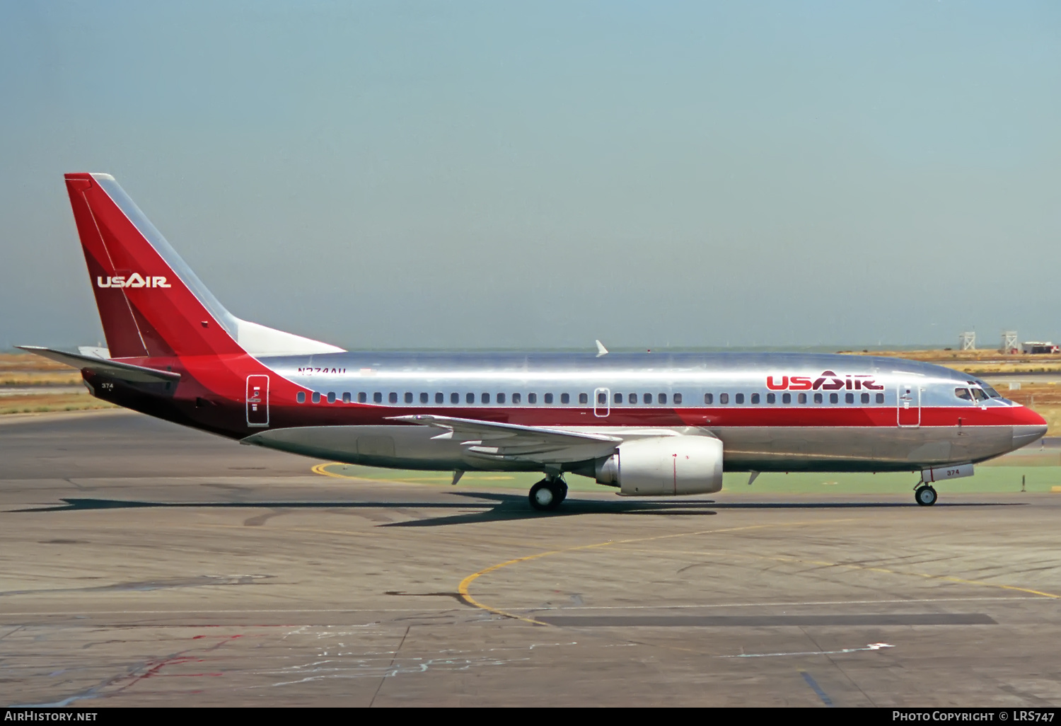 Aircraft Photo of N374AU | Boeing 737-3B7 | USAir | AirHistory.net #411348