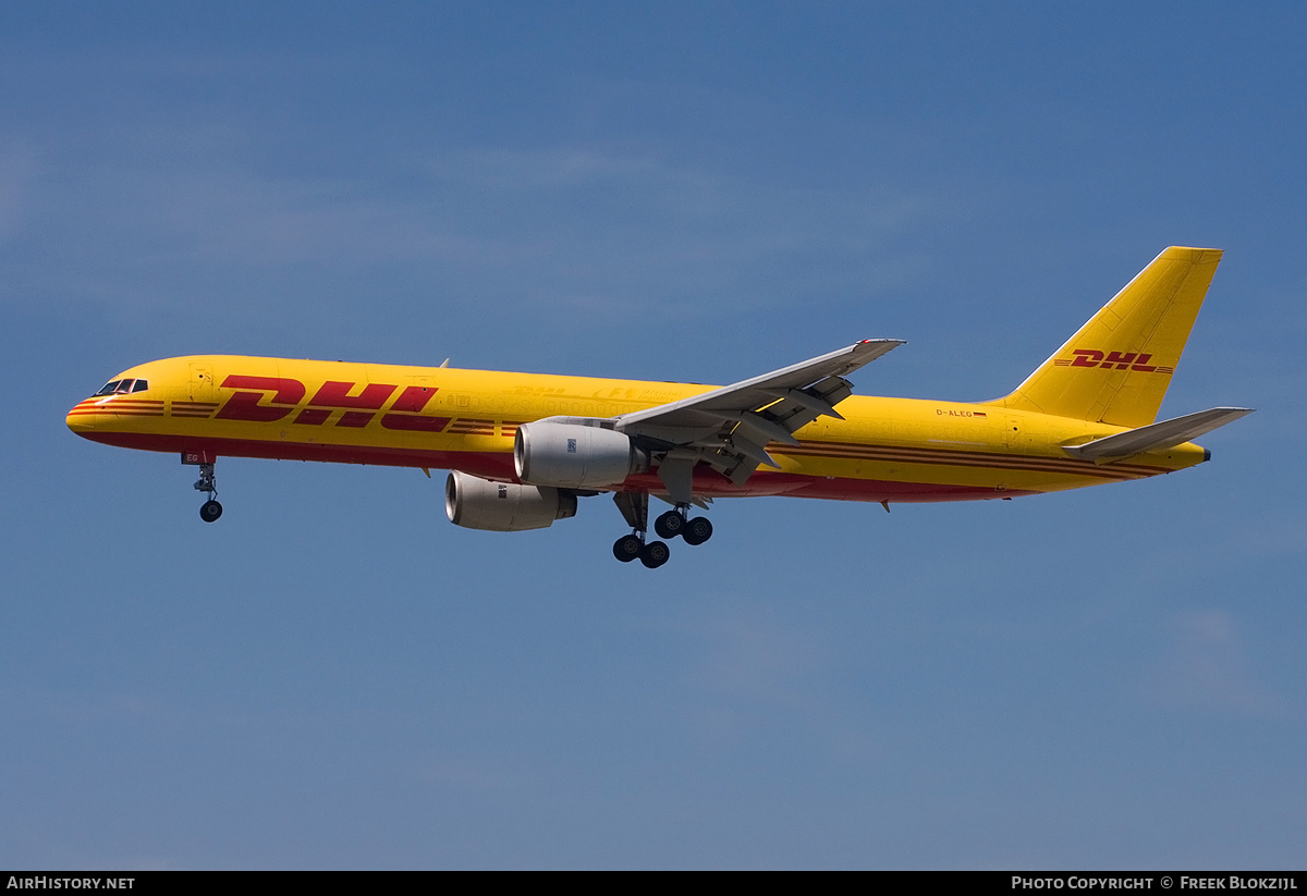 Aircraft Photo of D-ALEG | Boeing 757-236/SF | DHL International | AirHistory.net #411538