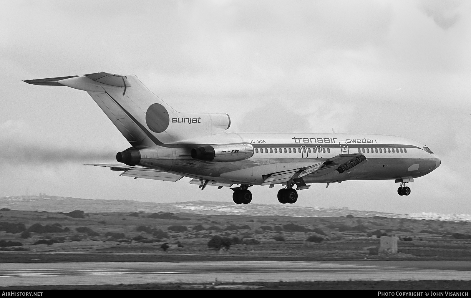 Aircraft Photo of SE-DDA | Boeing 727-134 | Transair Sweden | AirHistory.net #411672