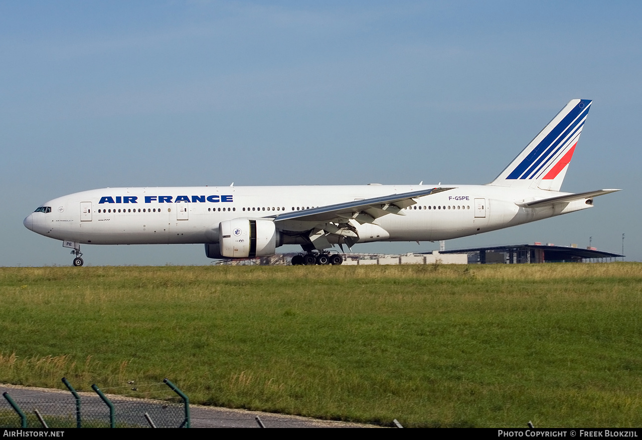 Aircraft Photo of F-GSPE | Boeing 777-228/ER | Air France | AirHistory.net #411690