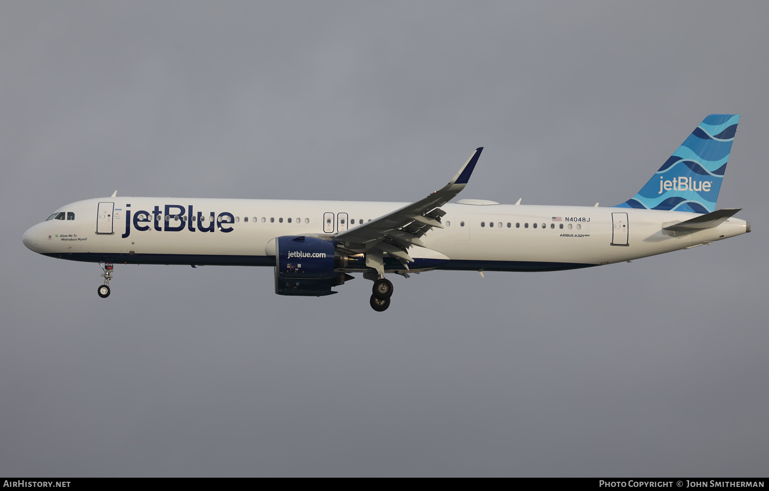 Aircraft Photo of N4048J | Airbus A321-271NXLR | JetBlue Airways | AirHistory.net #411808