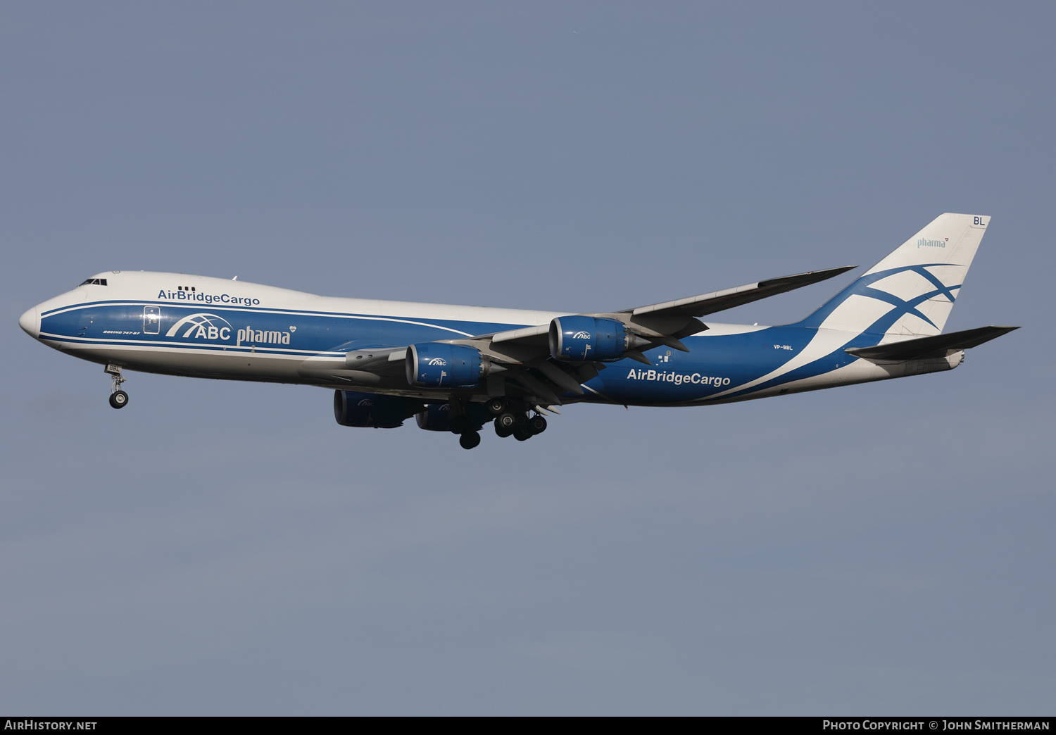 Aircraft Photo of VP-BBL | Boeing 747-8F | ABC Pharma - AirBridgeCargo Airlines | AirHistory.net #411860