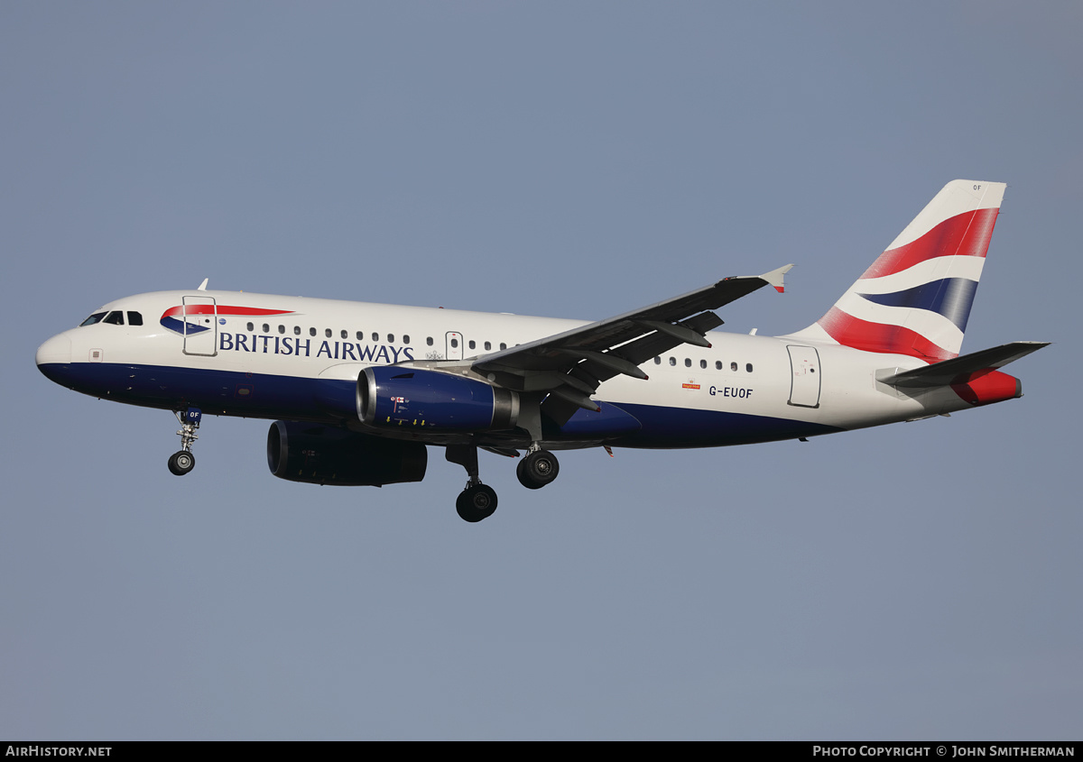 Aircraft Photo of G-EUOF | Airbus A319-131 | British Airways | AirHistory.net #411864