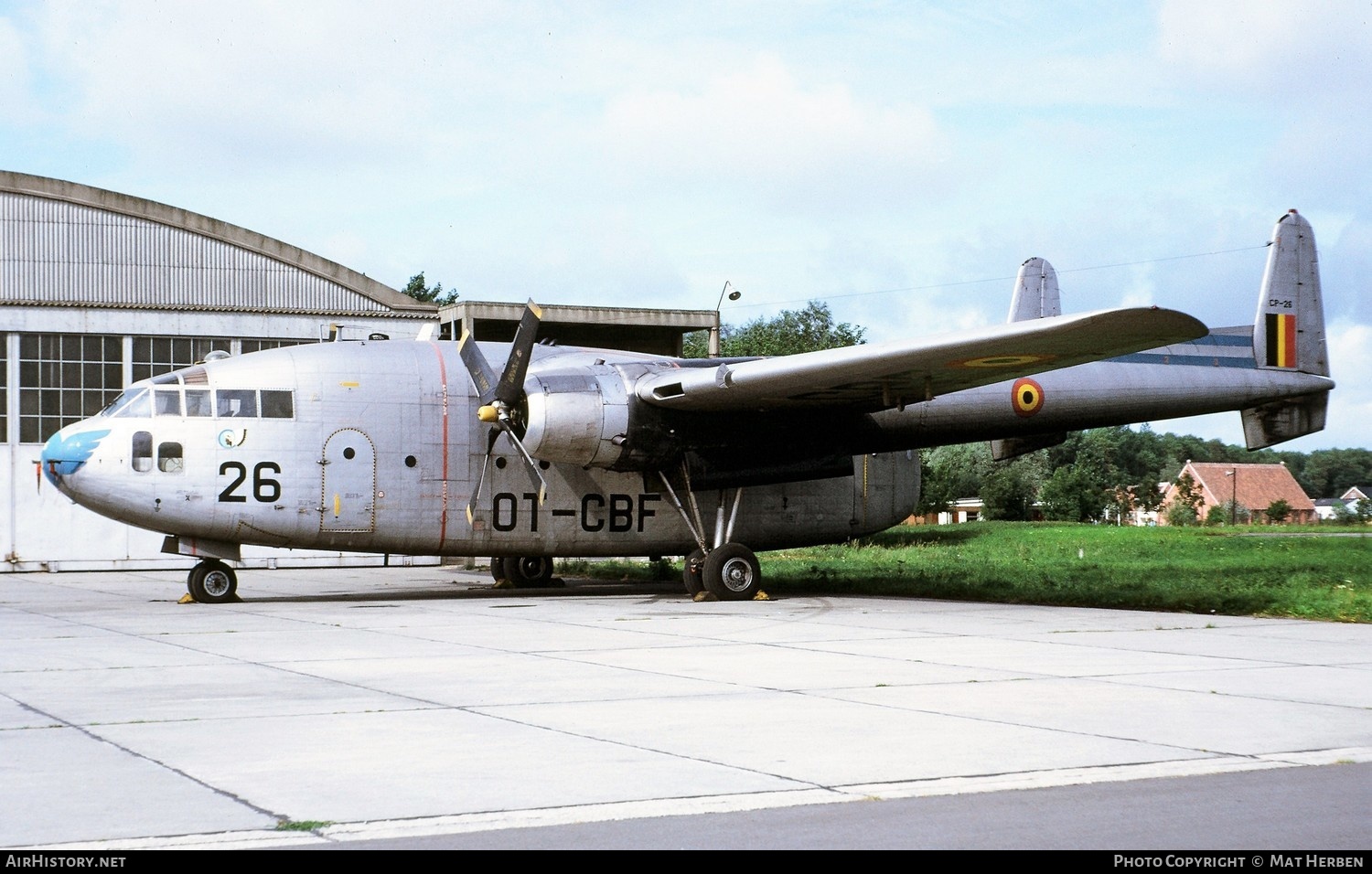 Aircraft Photo of CP-26 / 52-6028 | Fairchild C-119G Flying Boxcar | Belgium - Air Force | AirHistory.net #412016