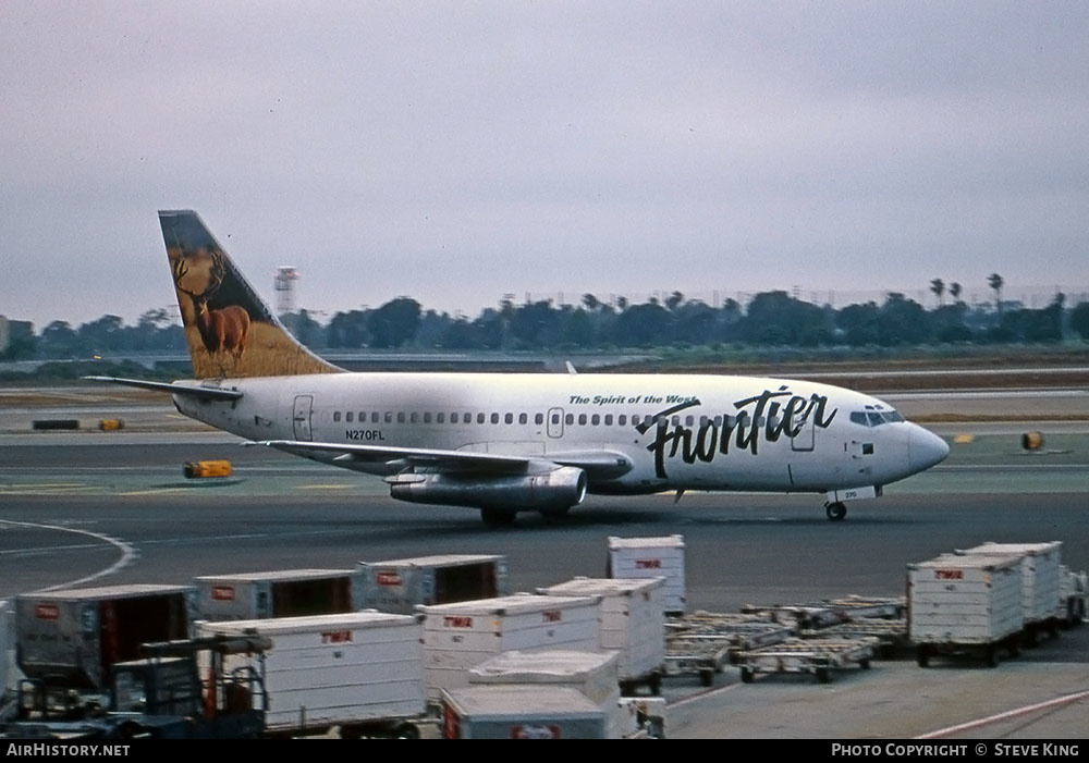 Aircraft Photo of N270FL | Boeing 737-2L9/Adv | Frontier Airlines | AirHistory.net #412068
