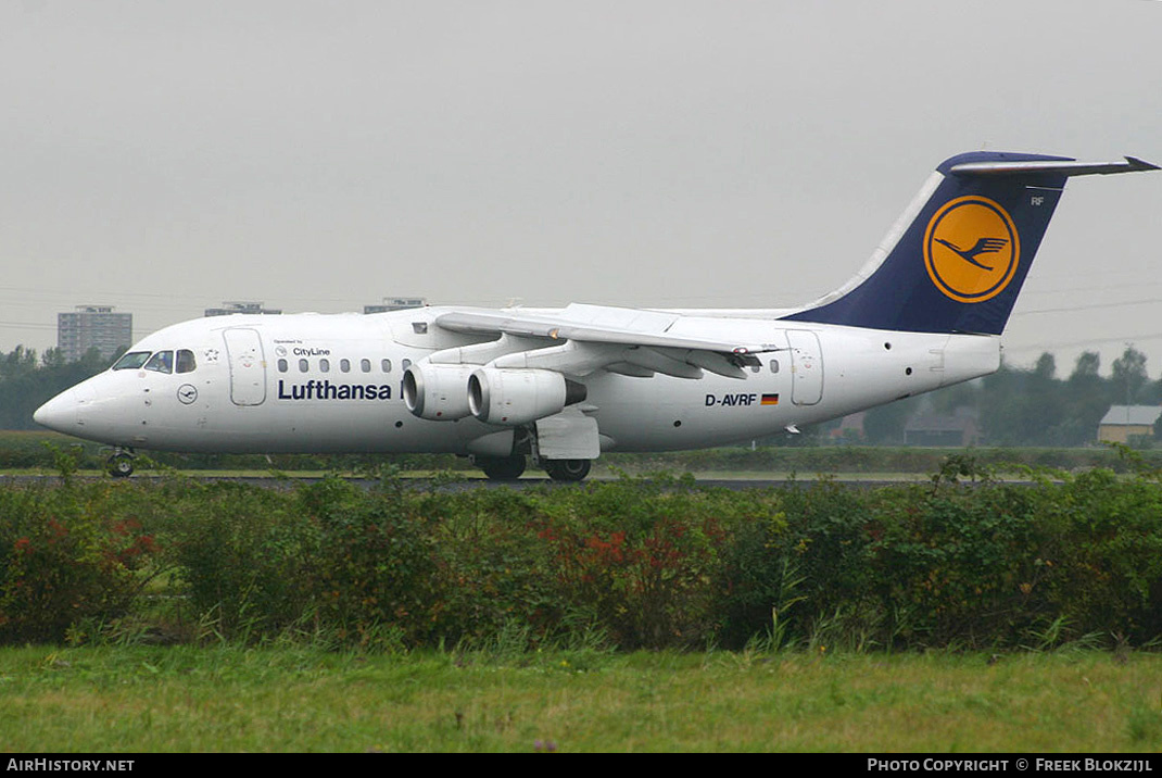 Aircraft Photo of D-AVRF | British Aerospace Avro 146-RJ85 | Lufthansa Regional | AirHistory.net #412192