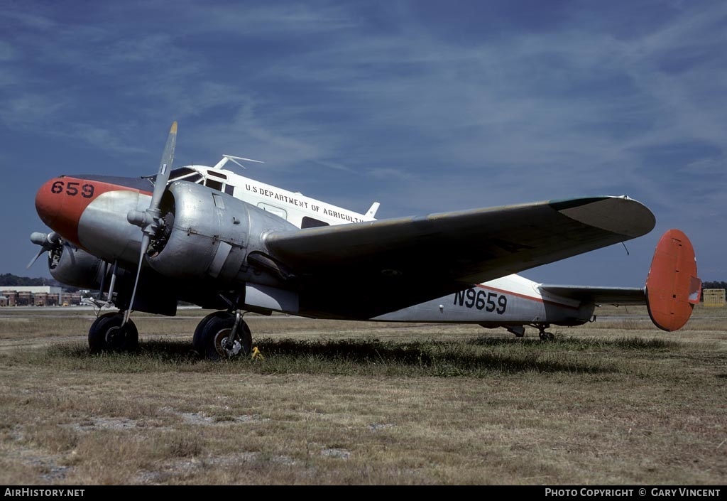 Aircraft Photo of N9659 | Beech C18S | US Department of Agriculture | AirHistory.net #412221