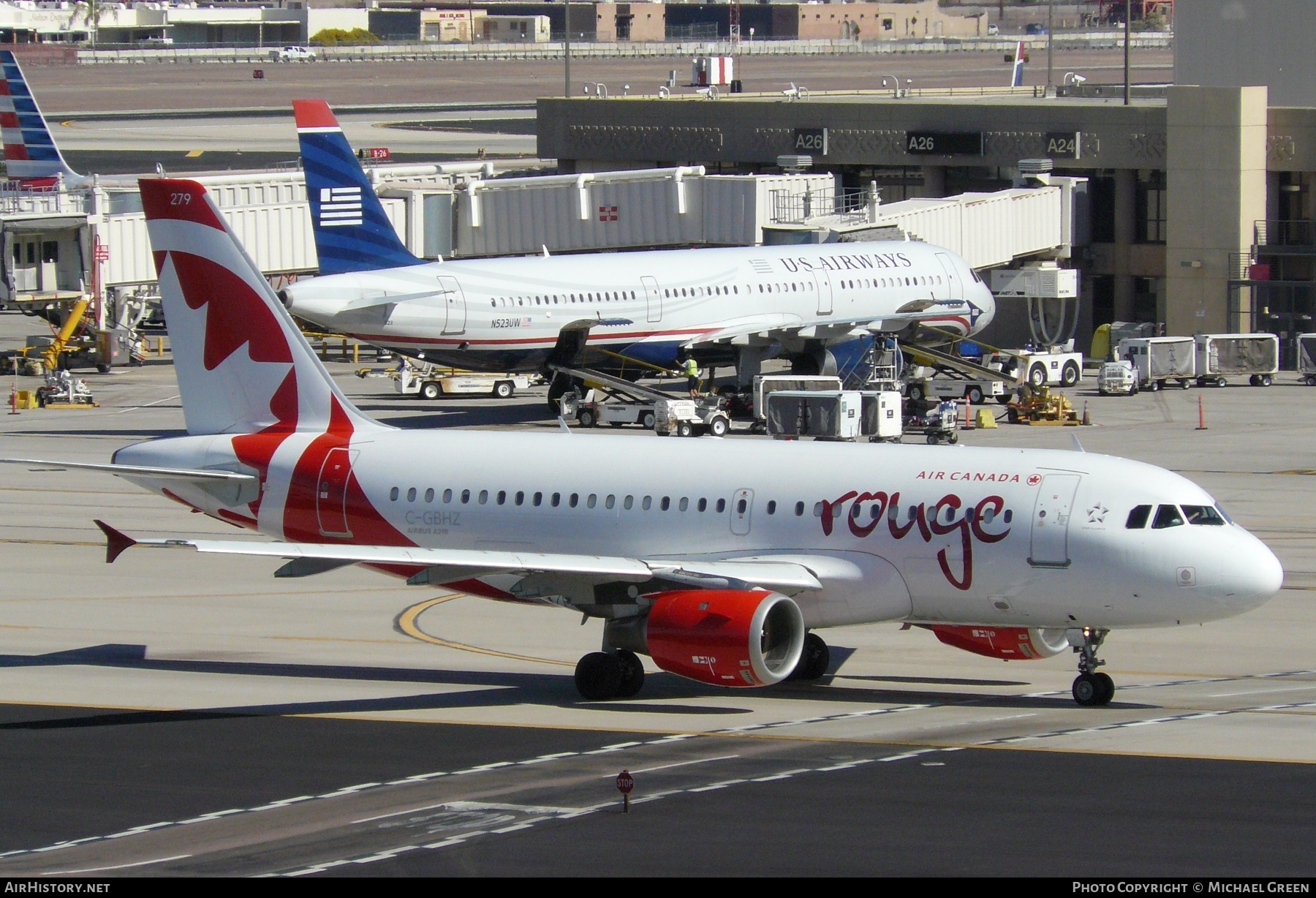 Aircraft Photo of C-GBHZ | Airbus A319-114 | Air Canada Rouge | AirHistory.net #412276