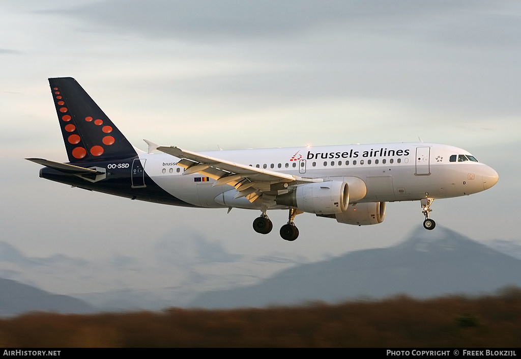 Aircraft Photo of OO-SSD | Airbus A319-112 | Brussels Airlines | AirHistory.net #412277