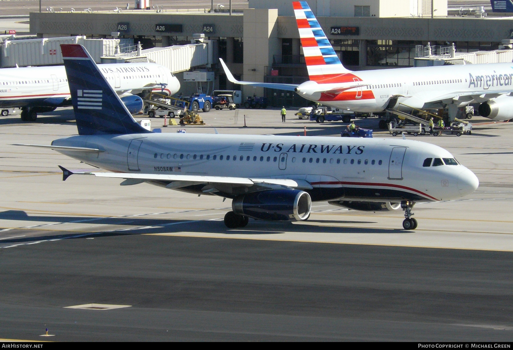 Aircraft Photo of N808AW | Airbus A319-132 | US Airways | AirHistory.net #412292