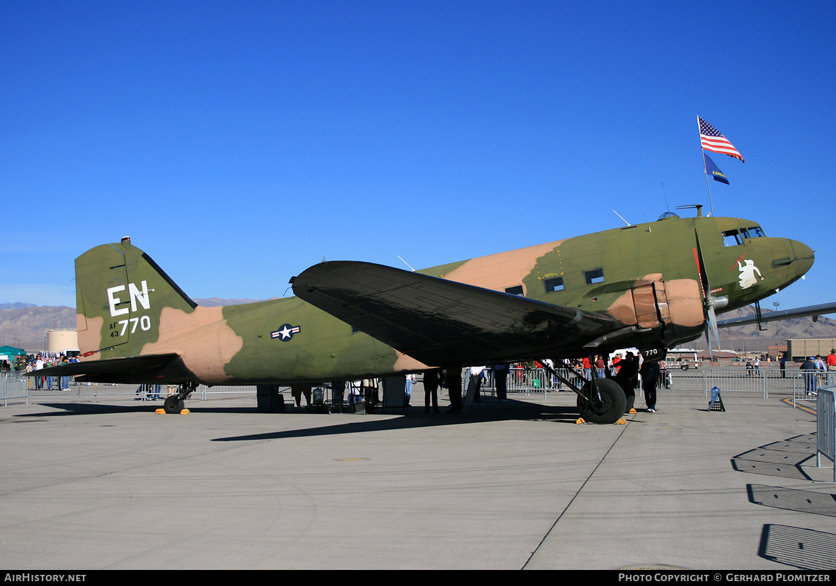 Aircraft Photo of N2805J / 43-770 | Douglas C-47D Skytrain | USA - Air Force | AirHistory.net #412300