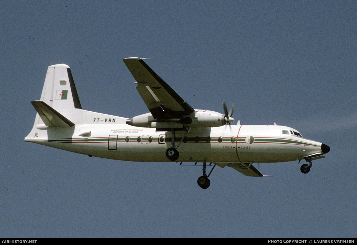 Aircraft Photo of 7T-VRN | Fokker F27-600 Friendship | Algeria - Air Force | AirHistory.net #412774