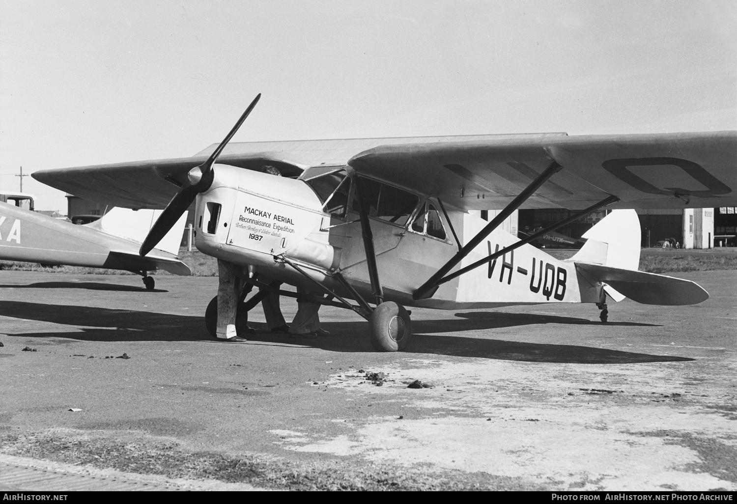 Aircraft Photo of VH-UQB | De Havilland D.H. 80A Puss Moth | Mackay Aerial Reconnaissance Expedition | AirHistory.net #412834