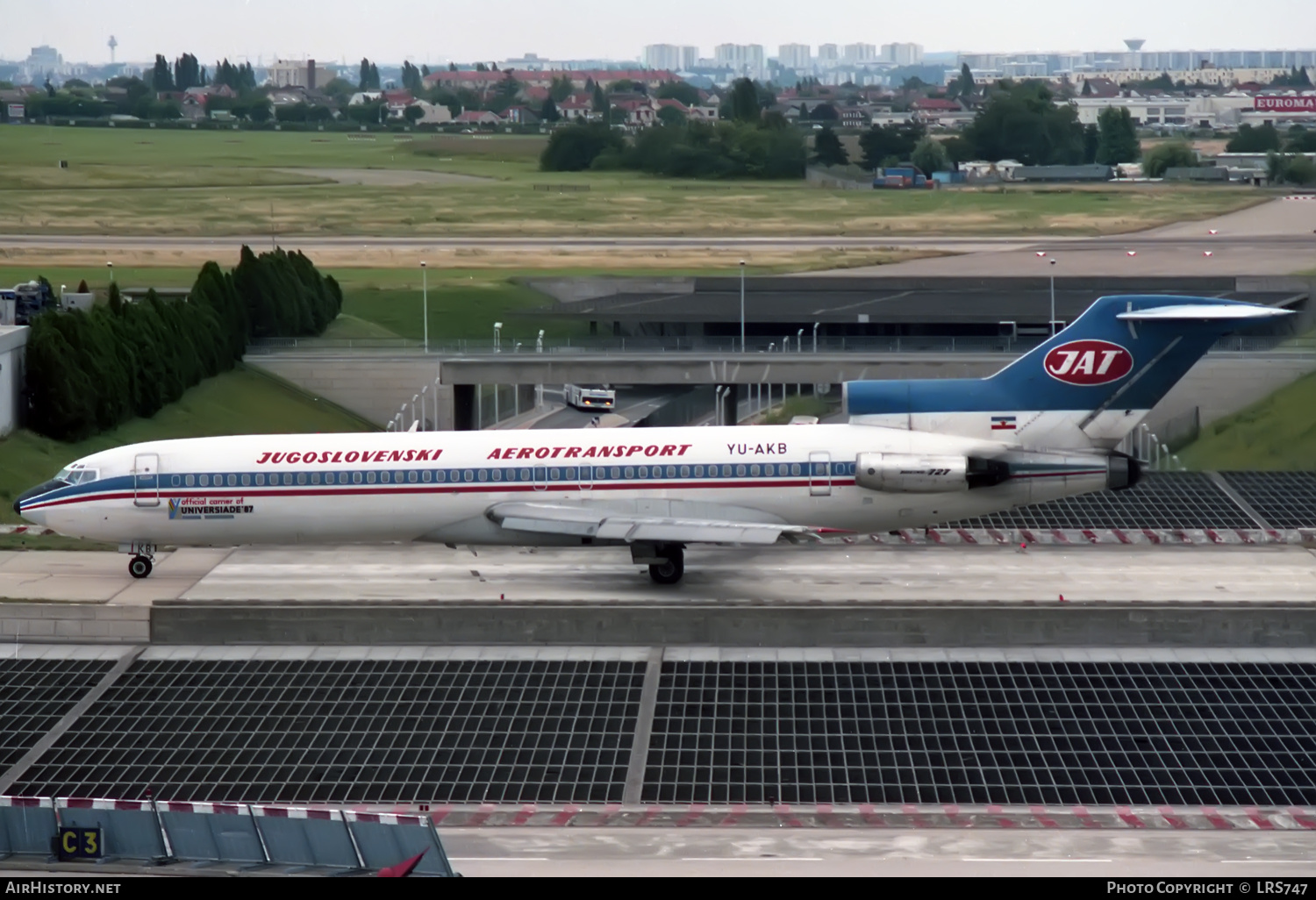 Aircraft Photo of YU-AKB | Boeing 727-2H9/Adv | JAT Yugoslav Airlines - Jugoslovenski Aerotransport | AirHistory.net #412864