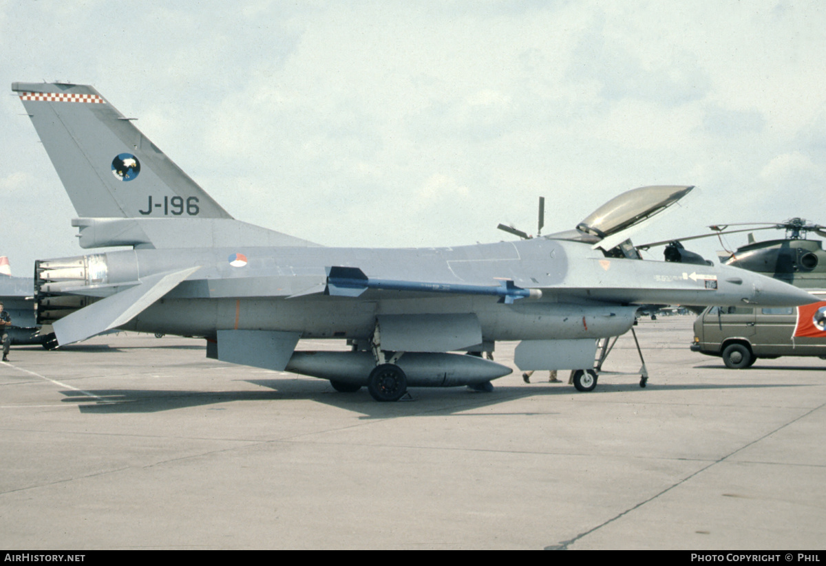 Aircraft Photo of J-196 | General Dynamics F-16A Fighting Falcon | Netherlands - Air Force | AirHistory.net #412880