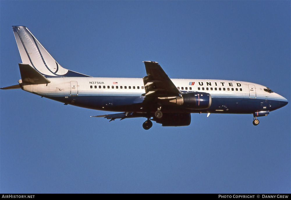 Aircraft Photo of N375UA | Boeing 737-322 | United Airlines | AirHistory.net #413029
