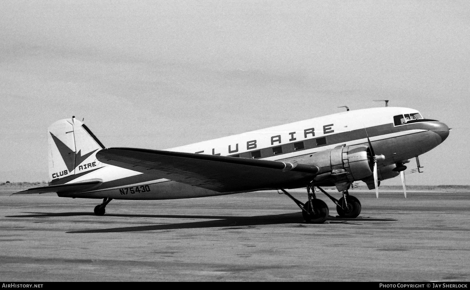 Aircraft Photo of N75430 | Douglas C-47 Skytrain | Club Aire | AirHistory.net #413134