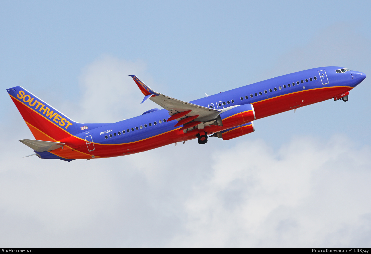 Aircraft Photo of N8631A | Boeing 737-8H4 | Southwest Airlines | AirHistory.net #413355