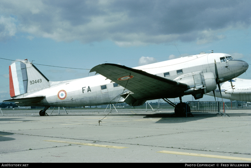 Aircraft Photo of 92449 | Douglas C-47A Skytrain | France - Air Force | AirHistory.net #413375