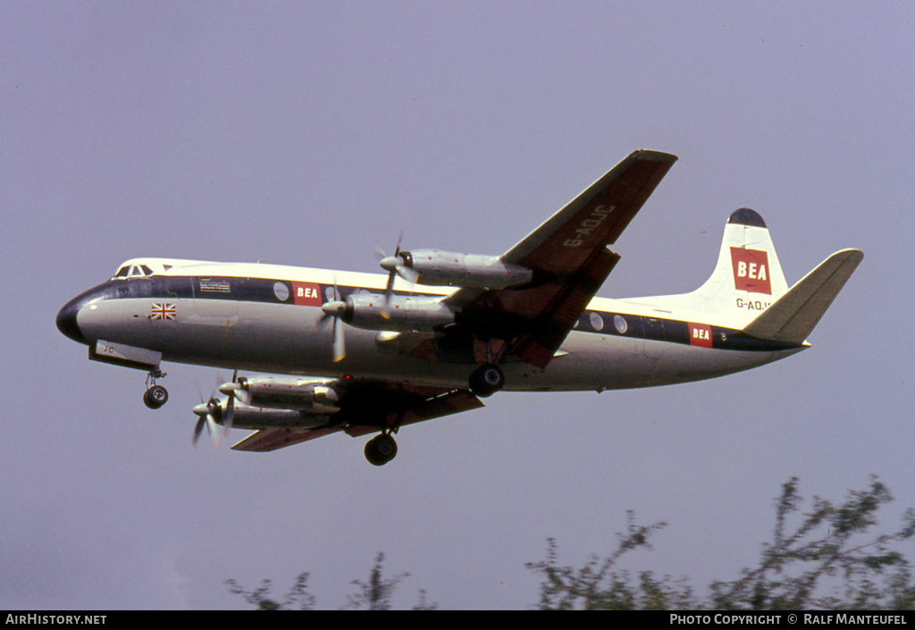Aircraft Photo of G-AOJC | Vickers 802 Viscount | BEA - British European Airways | AirHistory.net #413443