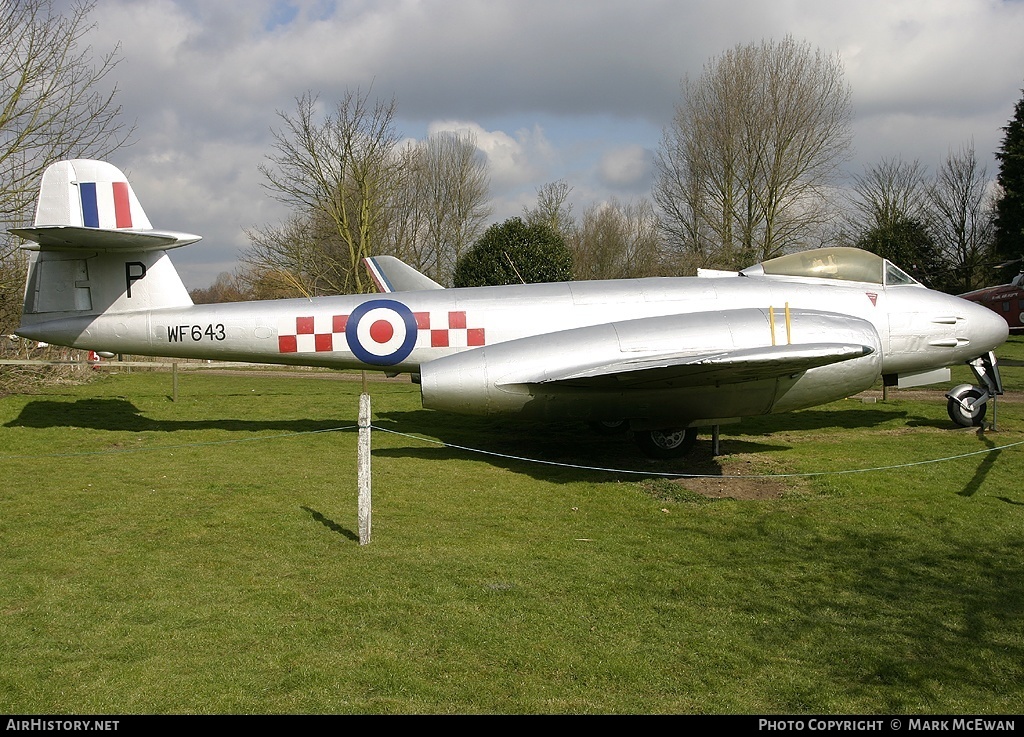 Aircraft Photo of WF643 | Gloster Meteor F8 | UK - Air Force | AirHistory.net #413648