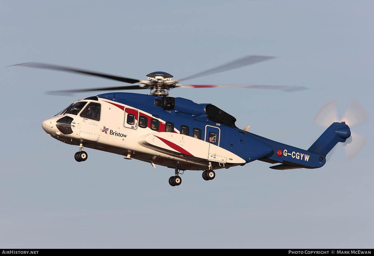 Aircraft Photo of G-CGYW | Sikorsky S-92A | Bristow Helicopters | AirHistory.net #413790
