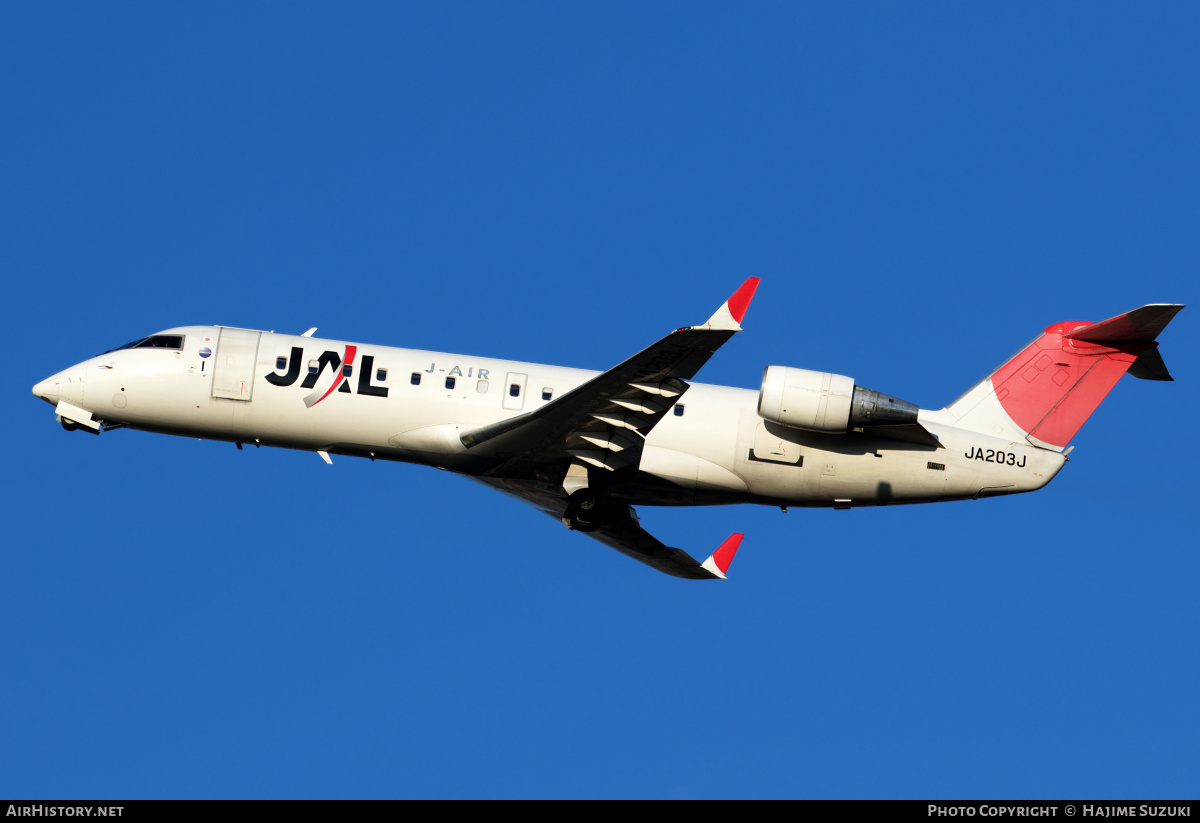 Aircraft Photo of JA203J | Bombardier CRJ-200ER (CL-600-2B19) | Japan Airlines - JAL | AirHistory.net #413826